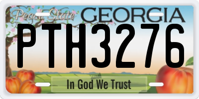 GA license plate PTH3276