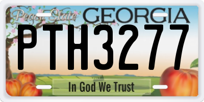 GA license plate PTH3277