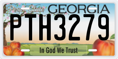 GA license plate PTH3279