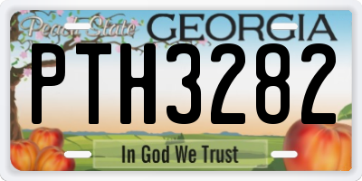 GA license plate PTH3282