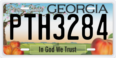 GA license plate PTH3284