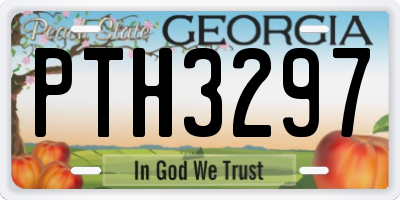 GA license plate PTH3297