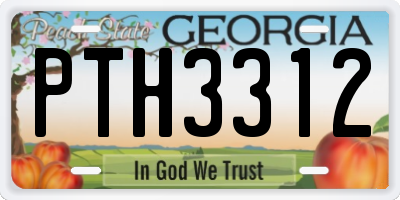 GA license plate PTH3312