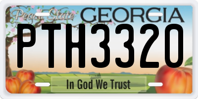 GA license plate PTH3320