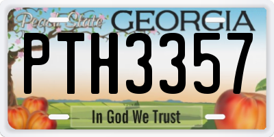 GA license plate PTH3357