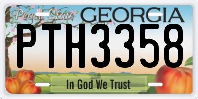 GA license plate PTH3358