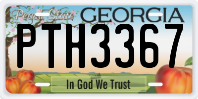 GA license plate PTH3367