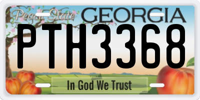 GA license plate PTH3368