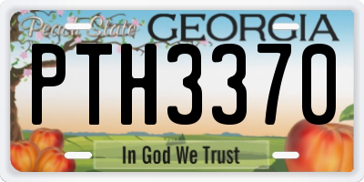 GA license plate PTH3370