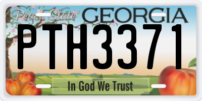 GA license plate PTH3371