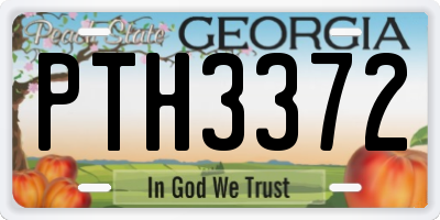 GA license plate PTH3372