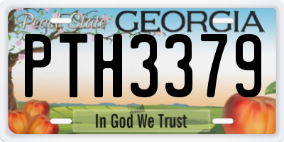 GA license plate PTH3379