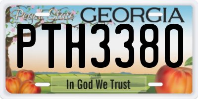 GA license plate PTH3380