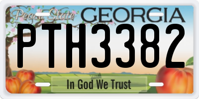 GA license plate PTH3382