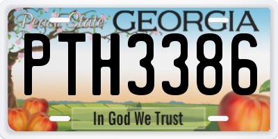 GA license plate PTH3386
