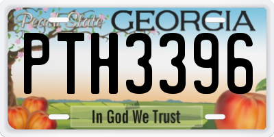 GA license plate PTH3396