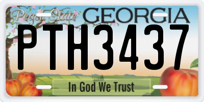 GA license plate PTH3437