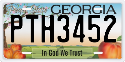 GA license plate PTH3452