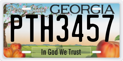 GA license plate PTH3457