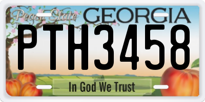 GA license plate PTH3458
