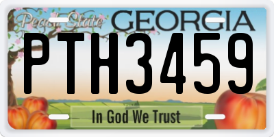 GA license plate PTH3459