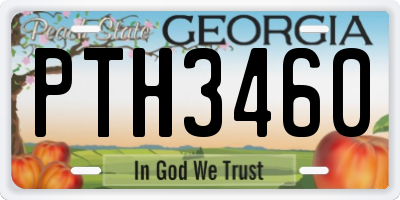 GA license plate PTH3460