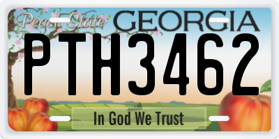 GA license plate PTH3462