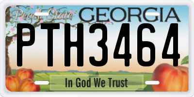 GA license plate PTH3464