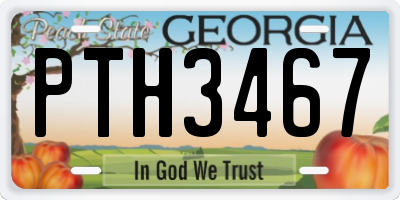 GA license plate PTH3467