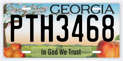 GA license plate PTH3468