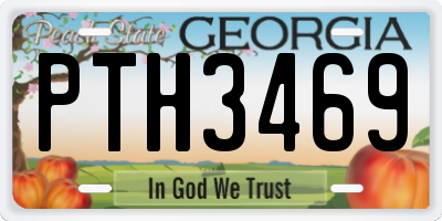 GA license plate PTH3469