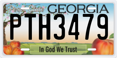 GA license plate PTH3479