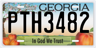 GA license plate PTH3482