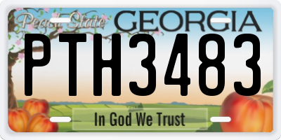 GA license plate PTH3483