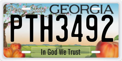 GA license plate PTH3492