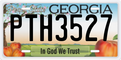 GA license plate PTH3527