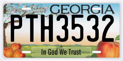 GA license plate PTH3532