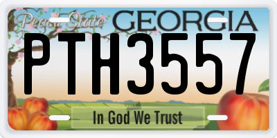 GA license plate PTH3557