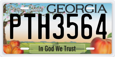 GA license plate PTH3564