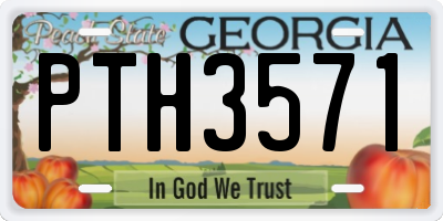 GA license plate PTH3571