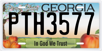 GA license plate PTH3577
