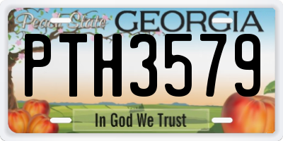 GA license plate PTH3579