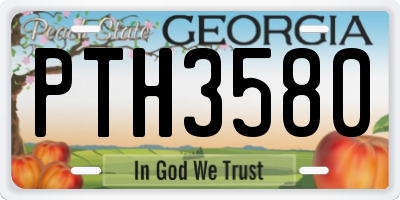 GA license plate PTH3580