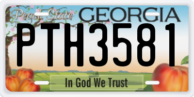 GA license plate PTH3581