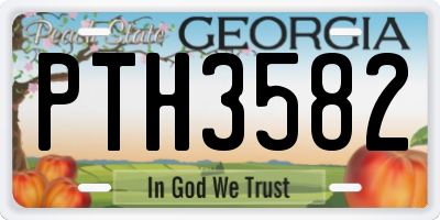 GA license plate PTH3582
