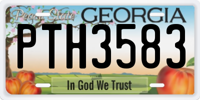 GA license plate PTH3583