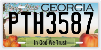 GA license plate PTH3587