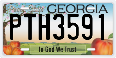 GA license plate PTH3591