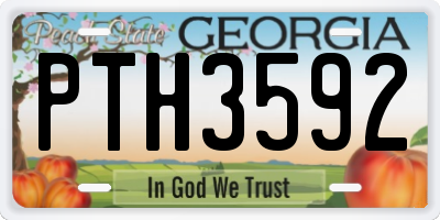 GA license plate PTH3592
