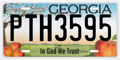 GA license plate PTH3595